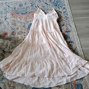 NWT Altar'd state light pink maxi dress with tie back